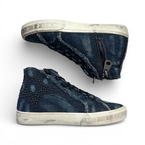 Vintage Havana Women’s Denim High Top Sneakers 5M Grunge Punk Skater Streetwear